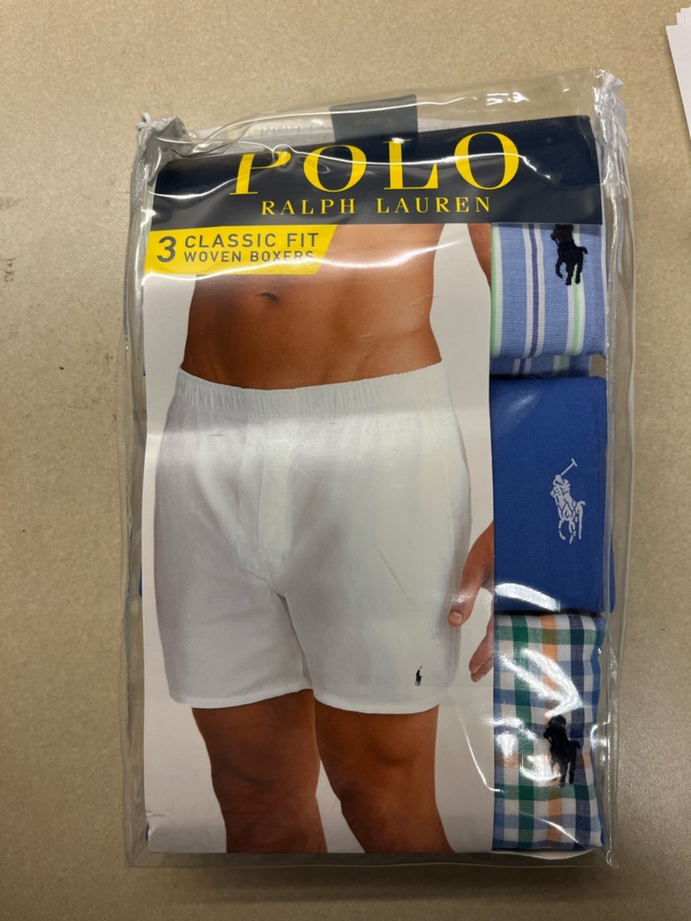 Polo by Ralph Lauren Blue, White & Green Striped 3-Pack Boxers